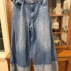 Kut from the Kloth Two-Tone Blue Flare Jeans